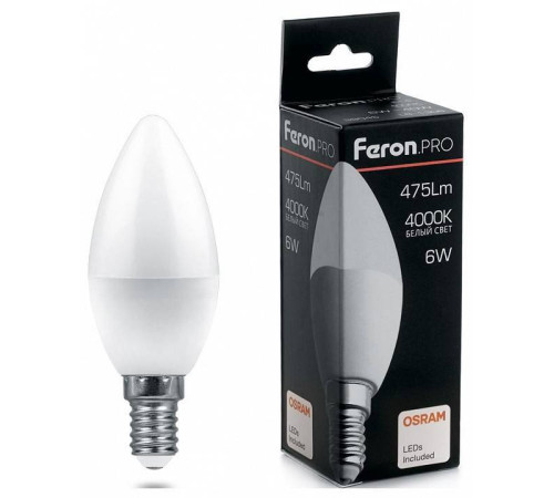 Лампа светодиодная Feron LB-1307 E14 7.5Вт 4000K 38054