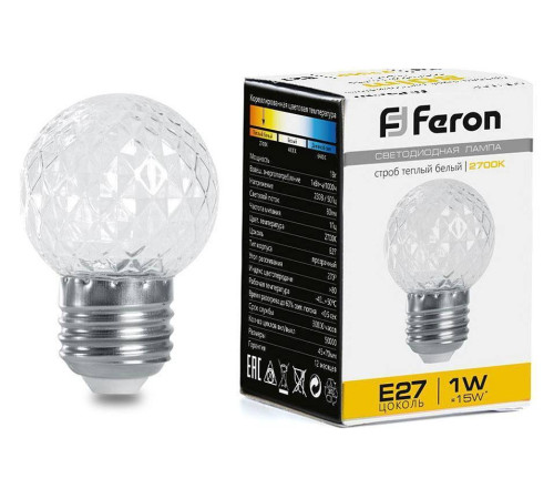 Лампа светодиодная Feron LB-377 E27 1 Вт 2700 K 38208