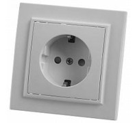 Розетка с заземлением и с шторками Stekker Эрна 39050