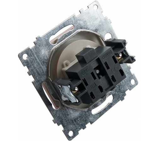 Розетка без заземления и с шторками, без рамки Stekker Катрин 39581