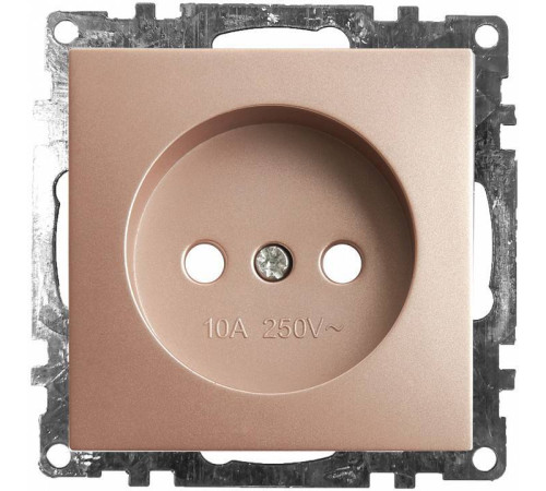 Розетка без заземления и с шторками, без рамки Stekker Катрин 39595