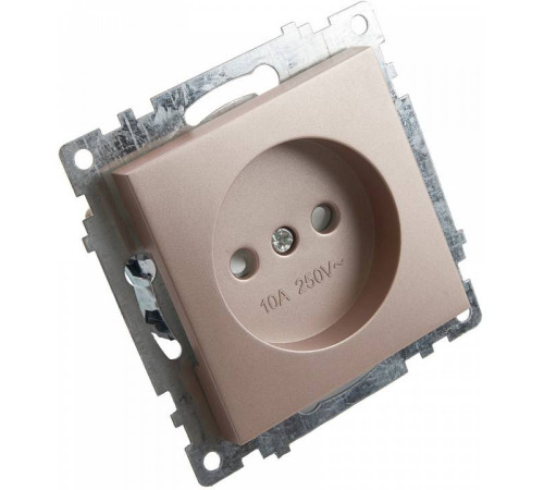 Розетка без заземления и с шторками, без рамки Stekker Катрин 39595