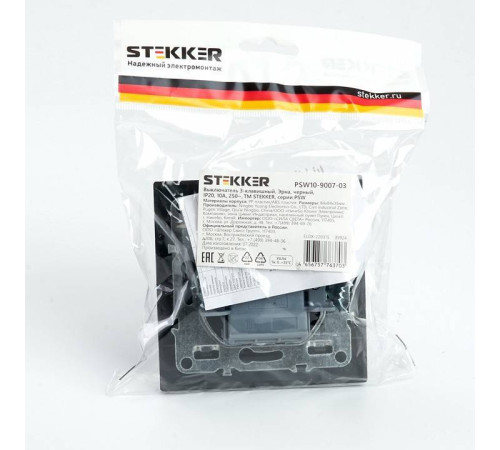 Выключатель трехклавишный Stekker Эрна 39924