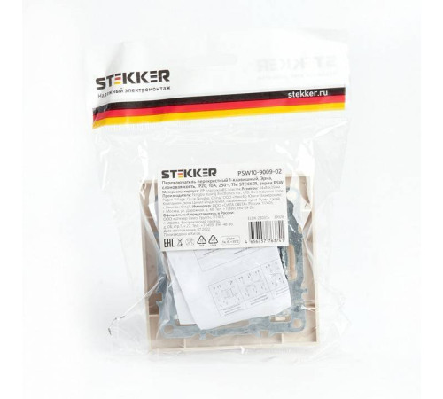 Выключатель одноклавишный Stekker Эрна 39926