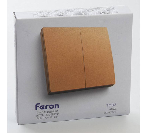 Выключатель беспроводной двухклавишный Feron TM82 41726