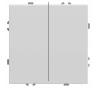 Выключатель двухклавишный без рамки Stekker RSW10-5104-01 49866