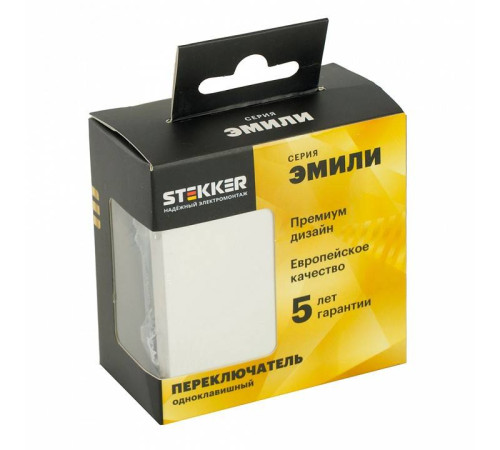 Выключатель одноклавишный без рамки Stekker RSW10-5105-01 49867