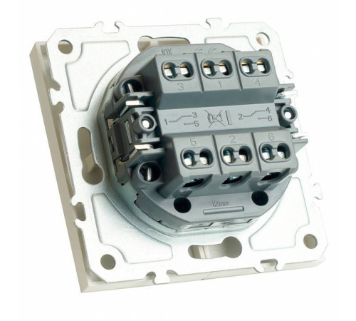 Выключатель двухклавишный без рамки Stekker RSW10-5107-01 49869