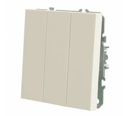 Выключатель трехклавишный без рамки Stekker RSW10-5108-01 49870