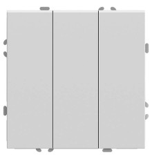 Выключатель трехклавишный без рамки Stekker RSW10-5108-01 49870