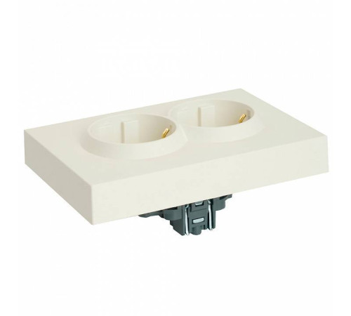 Розетка двойная без заземления и с шторкой, без рамки Stekker RST16-5114-01 49882