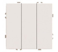 Выключатель трехклавишный без рамки Stekker Эмили 49896