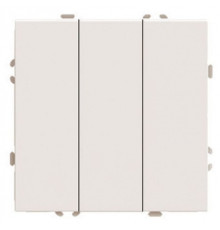 Выключатель трехклавишный без рамки Stekker Эмили 49896