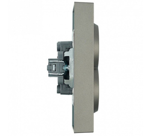 Розетка двойная с заземлением и со шторкой, без рамки Stekker RST16-5114-09 49934