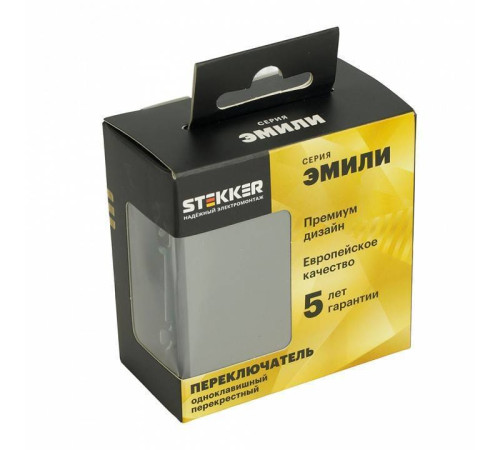 Выключатель одноклавишный без рамки Stekker Эмили 49949