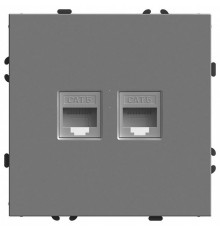 Розетка двойная Ethernet RJ-45 без рамки Stekker Эмили 49952