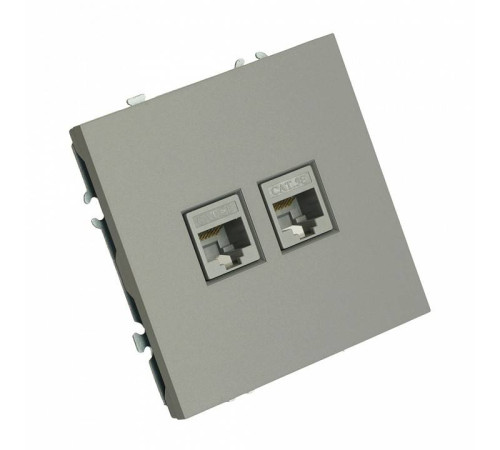 Розетка двойная Ethernet RJ-45 без рамки Stekker Эмили 49952