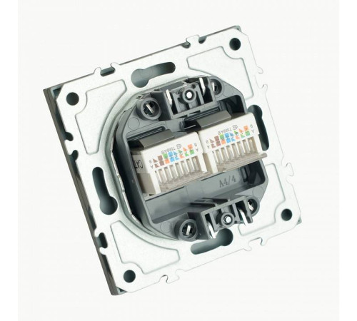 Розетка двойная Ethernet RJ-45 без рамки Stekker Эмили 49952