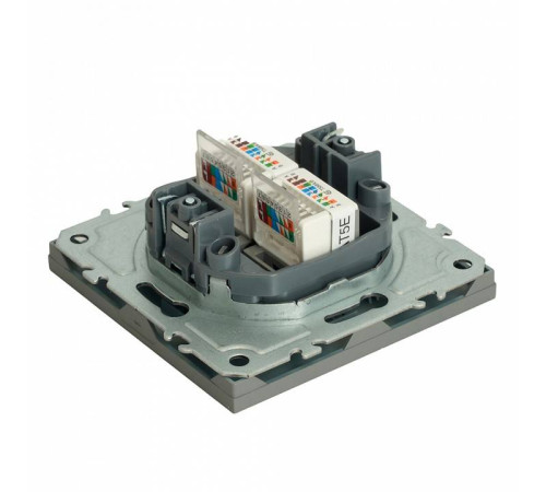 Розетка двойная Ethernet RJ-45 без рамки Stekker Эмили 49952