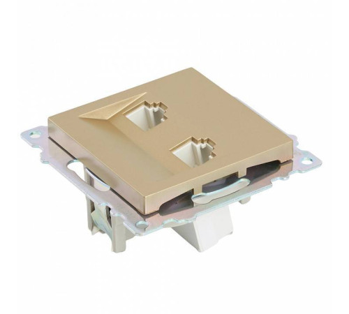 Розетка двойная Ethernet RJ-45 без рамки Stekker Катрин 50009