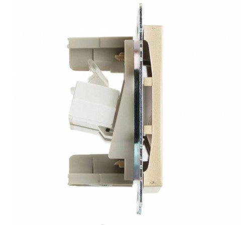 Розетка двойная Ethernet RJ-45 без рамки Stekker Катрин 50009