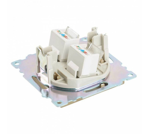 Розетка двойная Ethernet RJ-45 без рамки Stekker Катрин 50009