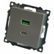 Розетка 2хUSB type A и C без рамки Stekker Катрин 50054