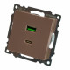 Розетка 2хUSB type A и C без рамки Stekker Катрин 50056