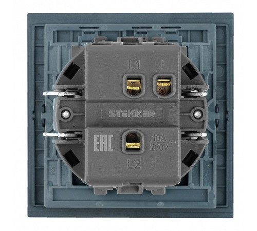 Переключатель одноклавишный без рамки Stekker Мия 50447