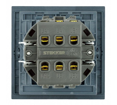 Переключатель перекрестный одноклавишный без рамки Stekker Мия 50571