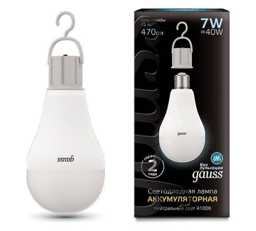 Лампа светодиодная Gauss LED A60 E27 7Вт 4100K 102402207