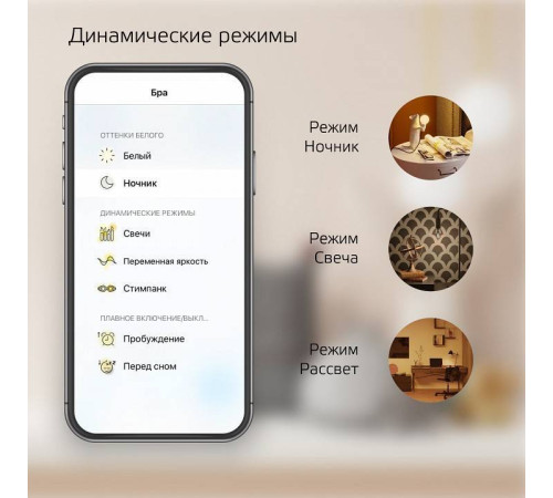 Лампа светодиодная с управлением через Wi-Fi Gauss Smart Home E27 10Вт 2700K 1070112