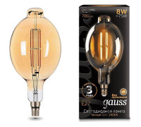 Лампа светодиодная Gauss LED Vintage Filament E27 8Вт 2400K 151802008