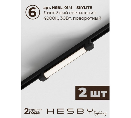 Комплект трековый Hesby Lighting №5 однофазная накладная Skylite HSBL_kompl_S005_NI3B4K