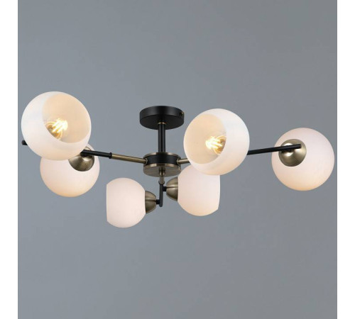 Люстра на штанге ILLUMICO LIBRA IL0469-6CSQ-24 BK AB LIBRA