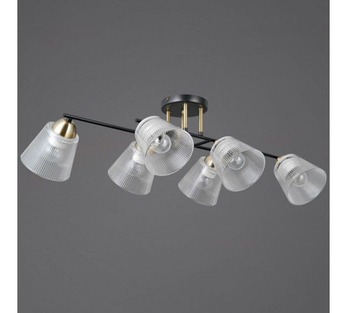Люстра на штанге ILLUMICO IL0845 IL0845-6CSQ-25BKAB ELITE