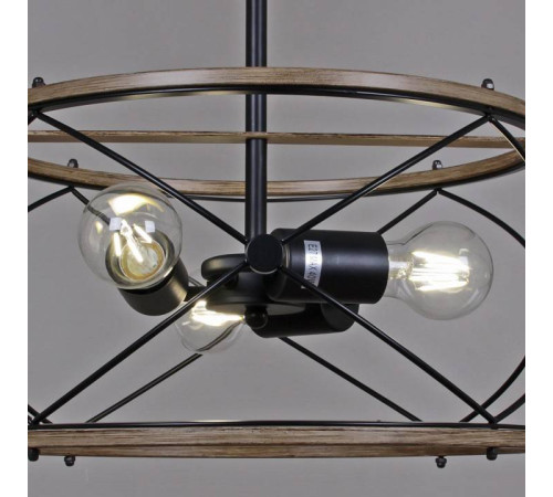 Подвесная люстра ILLUMICO WOOD IL1008-3P-05 BK WOOD