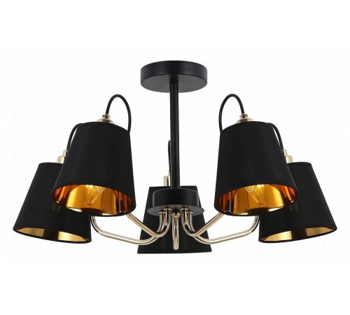 Люстра на штанге ILLUMICO IL6120-5COU-79 BK GD