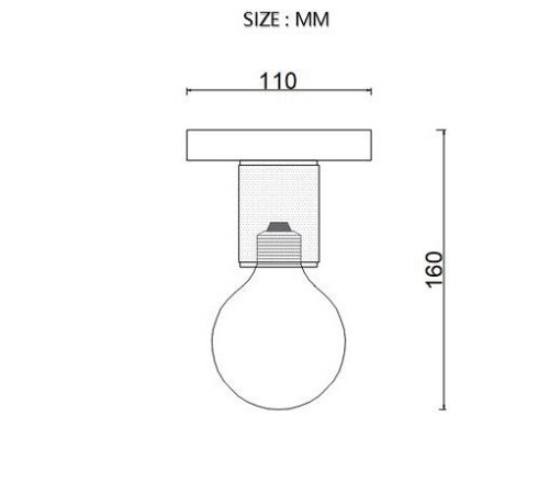 Накладной светильник Imperiumloft RH Utilitaire Socket 48,071