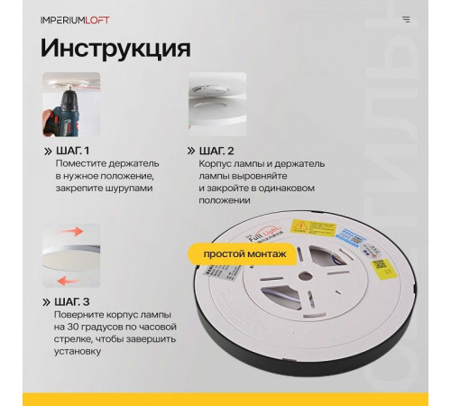 Накладной светильник Imperiumloft Slim01