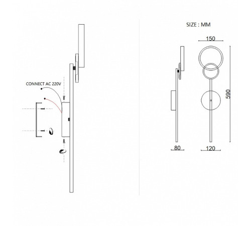 Накладной светильник Imperiumloft ZINGY A zingy01