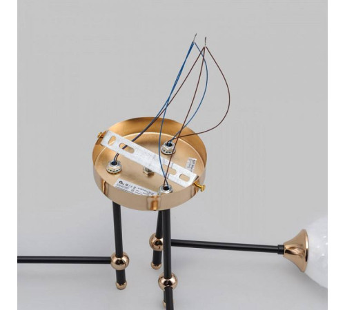 Люстра на штанге Imex MD.4144 MD.4144-3-S-BK+FGD