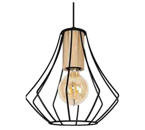 Подвесной светильник Imex MD.9050 MD.9050-1-P-BK+WOOD