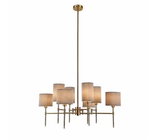 Люстра на штанге Indigo Plisse 13033/8R Brass