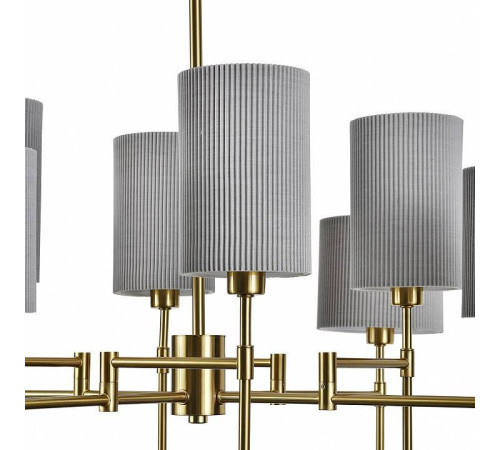 Люстра на штанге Indigo Plisse 13033/8R Brass