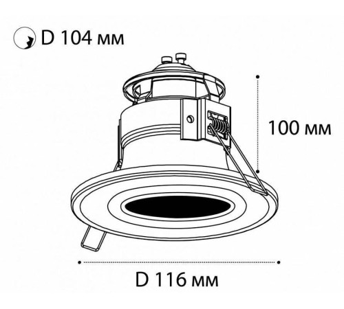 Встраиваемый светильник Italline IT07-7012 IT07-7012 black