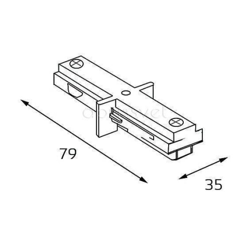 Соединитель линейный для треков Italline WSO WSO 78 black