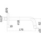 Излив из стены Paffoni ZBOC045CR круглый 178 мм хром