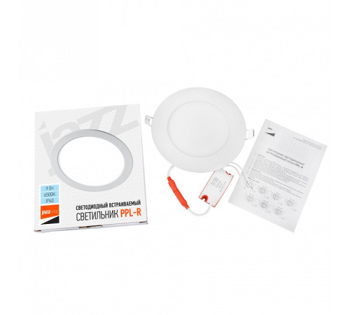 Встраиваемый светильник Jazzway PPL-R 9w 6500K IP40 WH