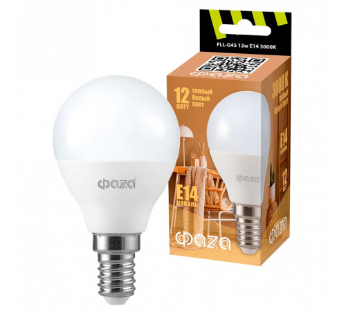 Лампа светодиодная Jazzway FLL- G45 12w E14 3000K